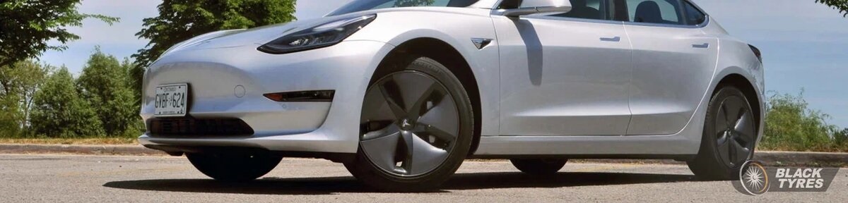 Аэродинамические колпаки на электромобиле Тесла (Tesla)